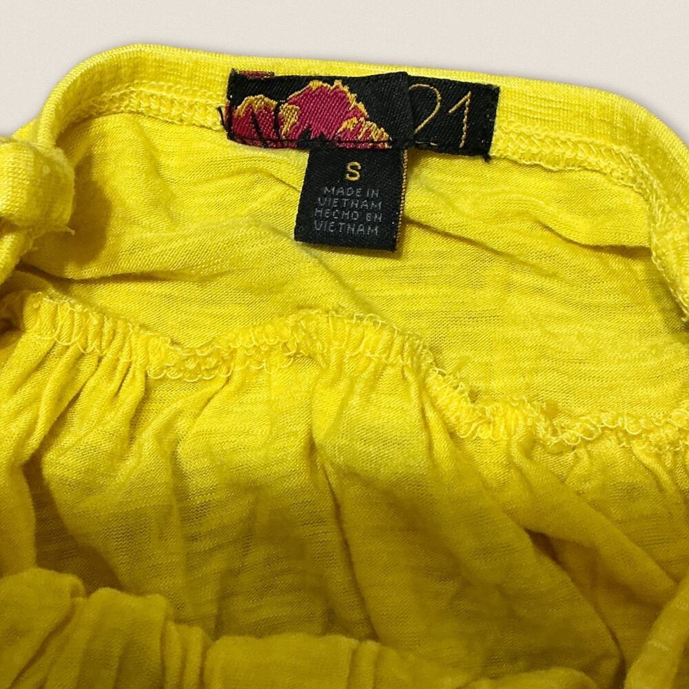 Y2K 2000s Summer Yellow Spaghetti Strap Cami Tank Top Forever 21 F21 - Small - Picture 4 of 7